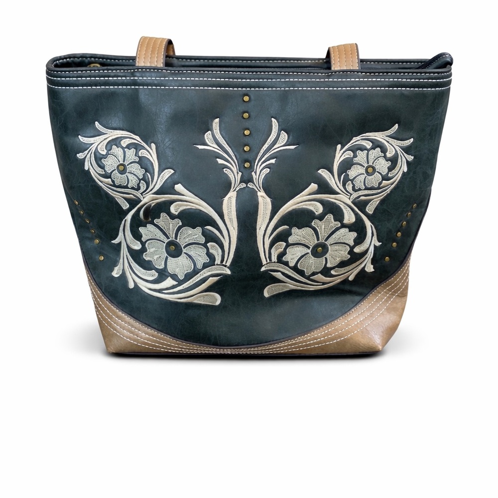 Justin Western Floral Concealed Carry Tote Shoulder Handbag